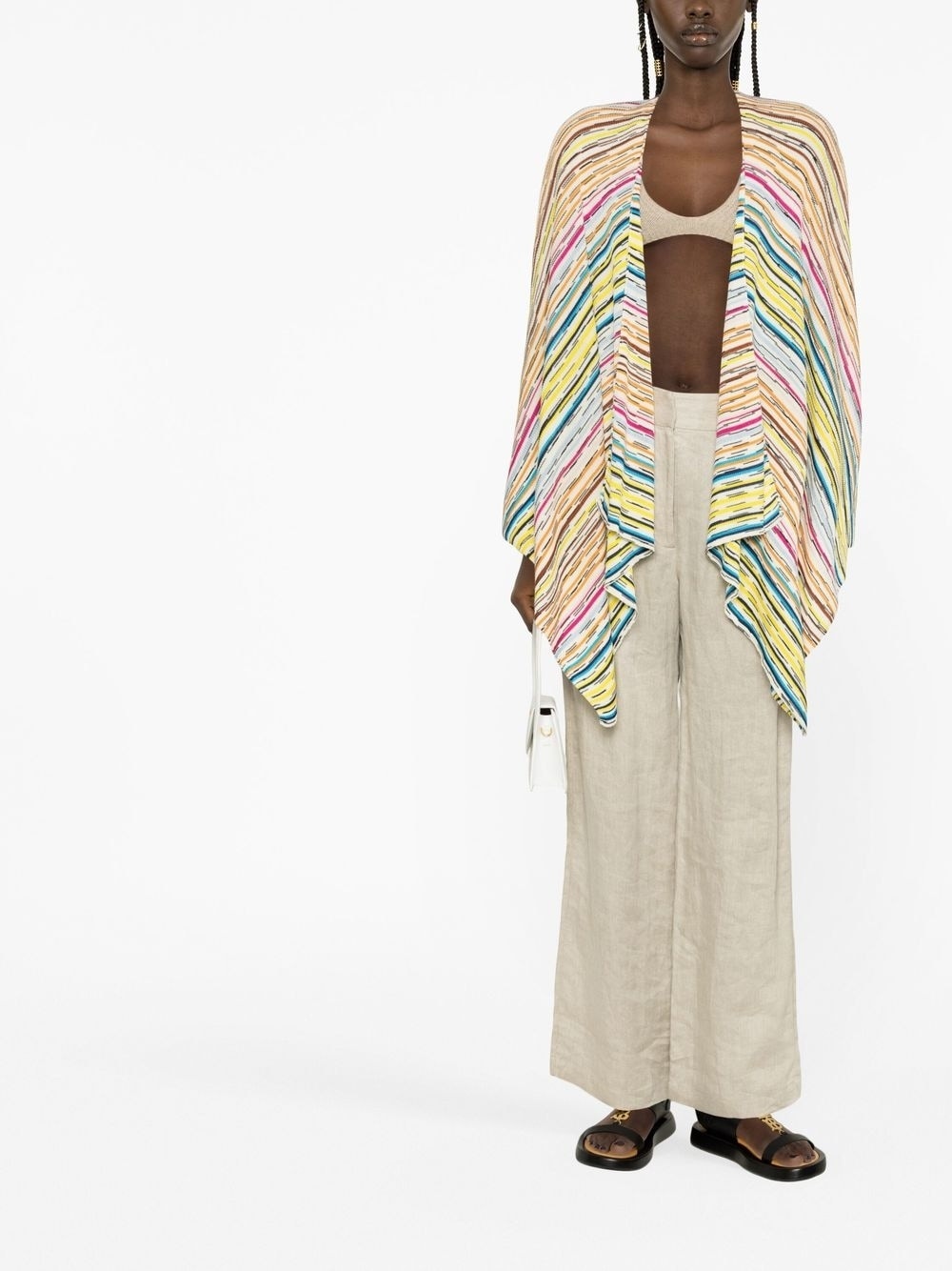 striped asymmetric cape - 2