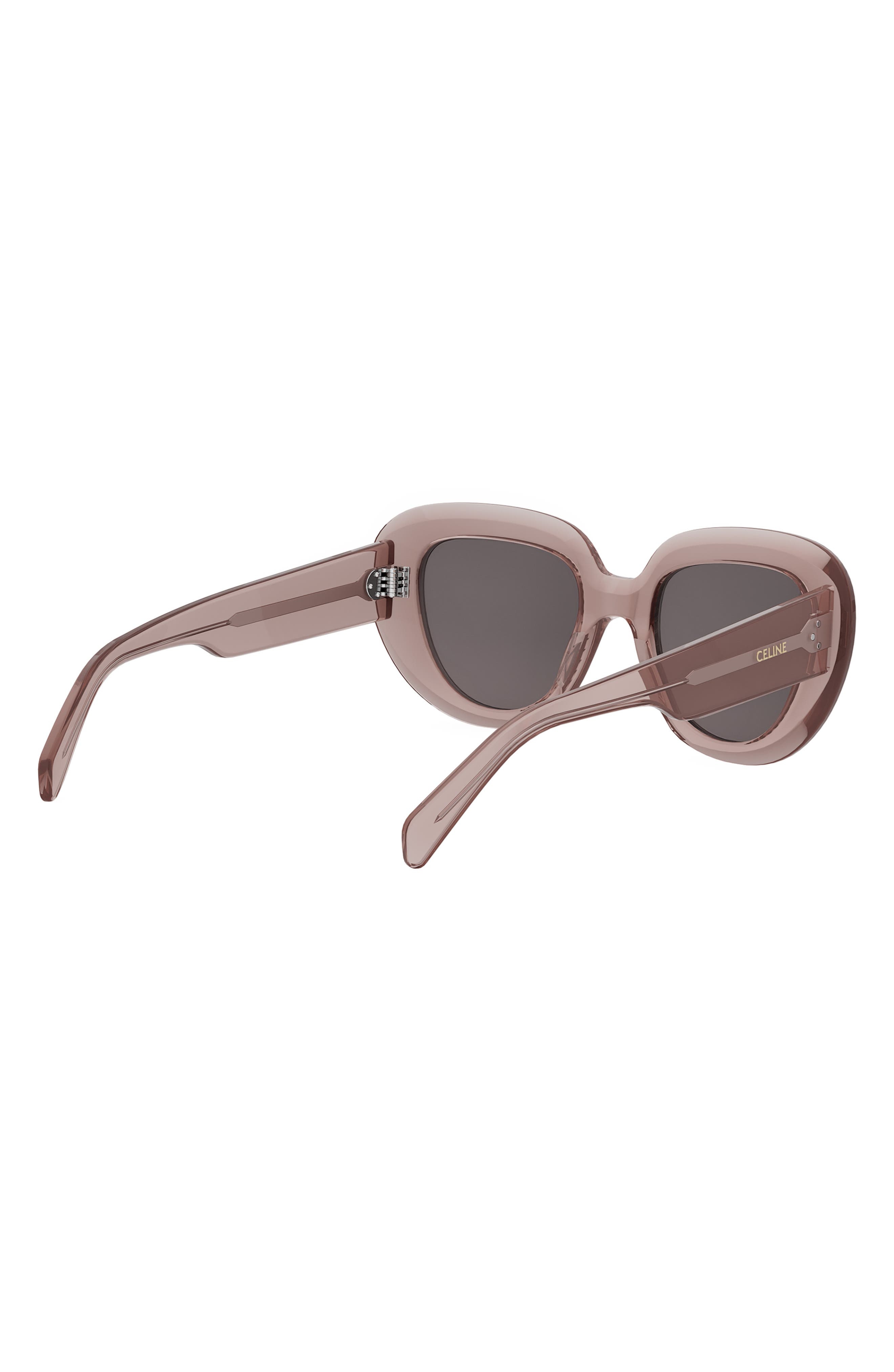 CELINE Bold 3 Dots 51mm Gradient Butterfly Sunglasses in Pink /Other /Smoke at Nordstrom - 6
