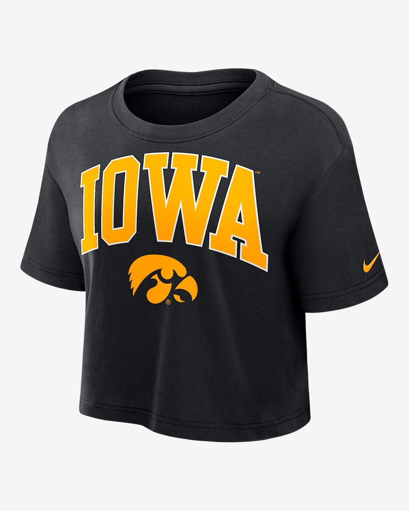 Iowa Athletic Prep Arch Women's Nike Dri-FIT College Cropped T-Shirt 1