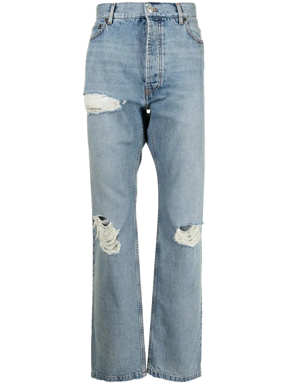 Destroyed Normal straight-leg denim jeans - 1