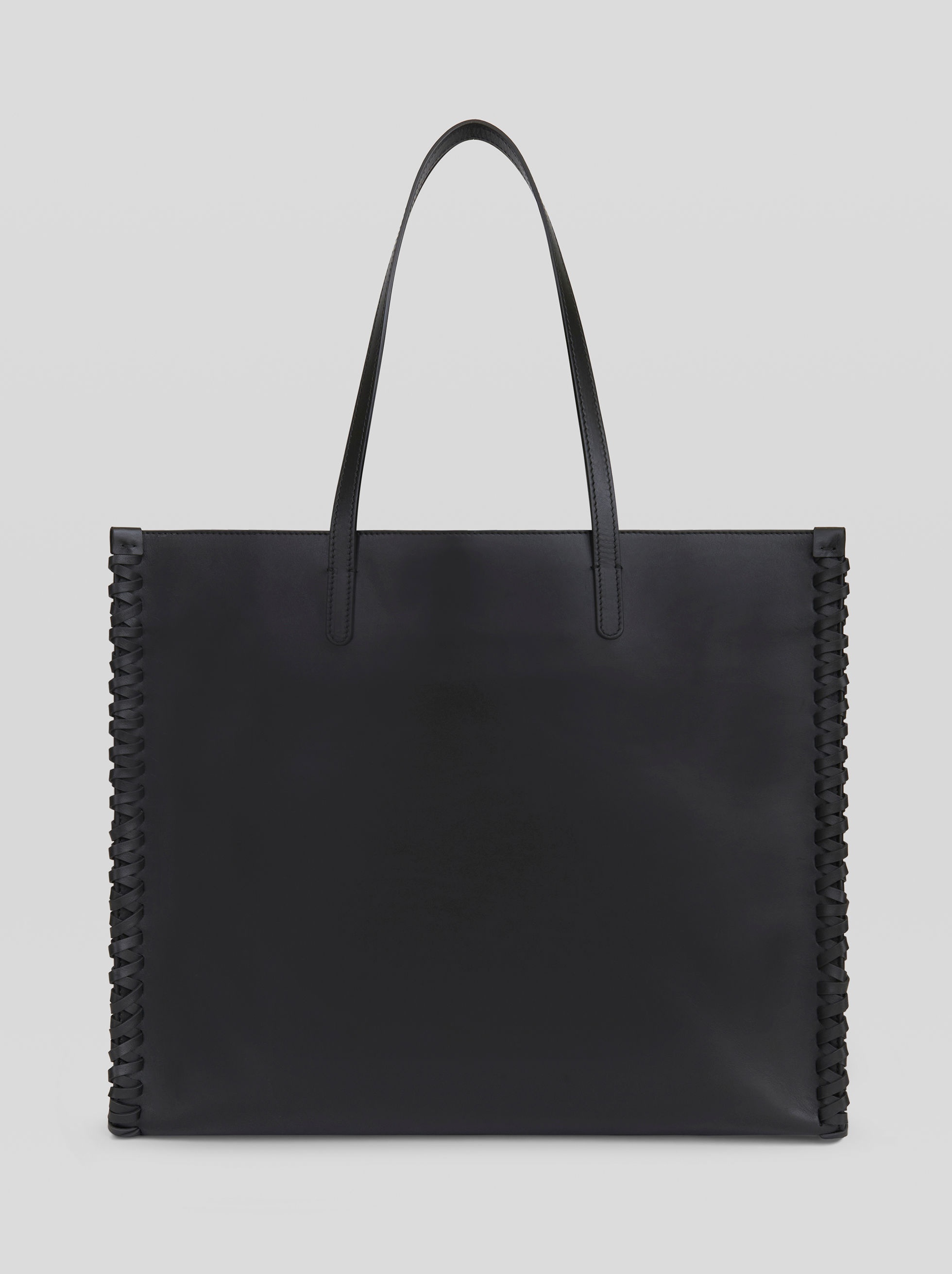 LEATHER SHOPPING BAG WITH WEAVING - 3