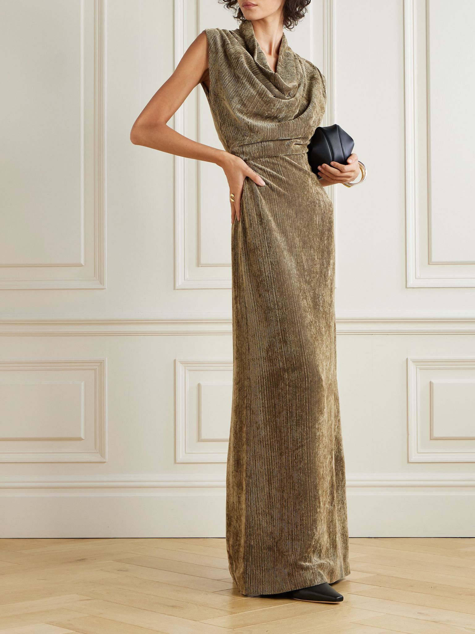 Naeve ribbed chenille maxi dress Green - 2