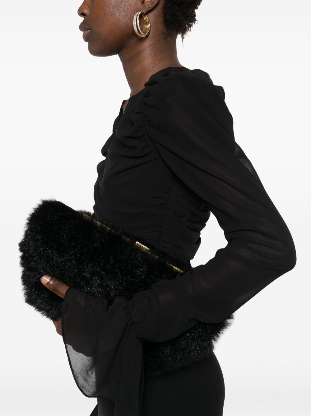 chiffon long-sleeve top - 5