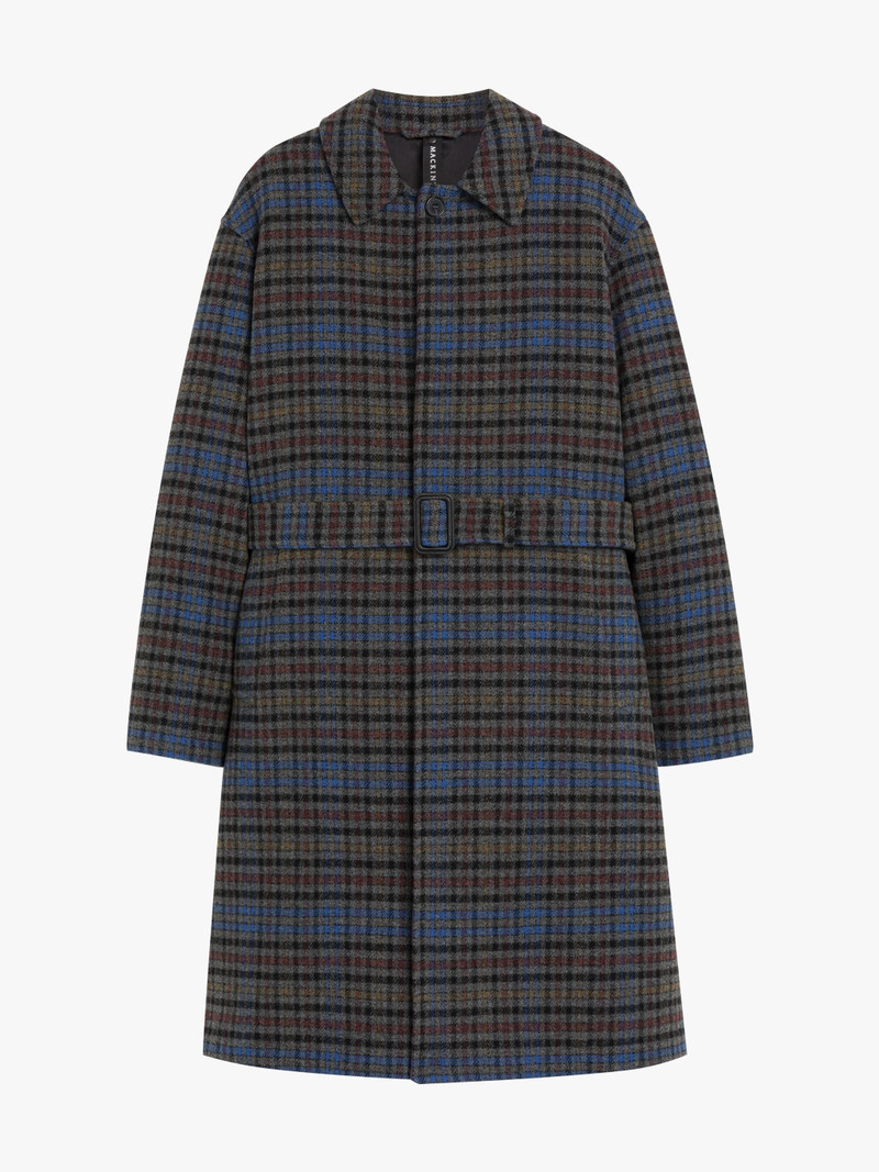 MILAN GREY CHECK WOOL COAT 1