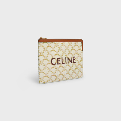 CELINE Small Pouch in Triomphe Canvas and lambskin outlook