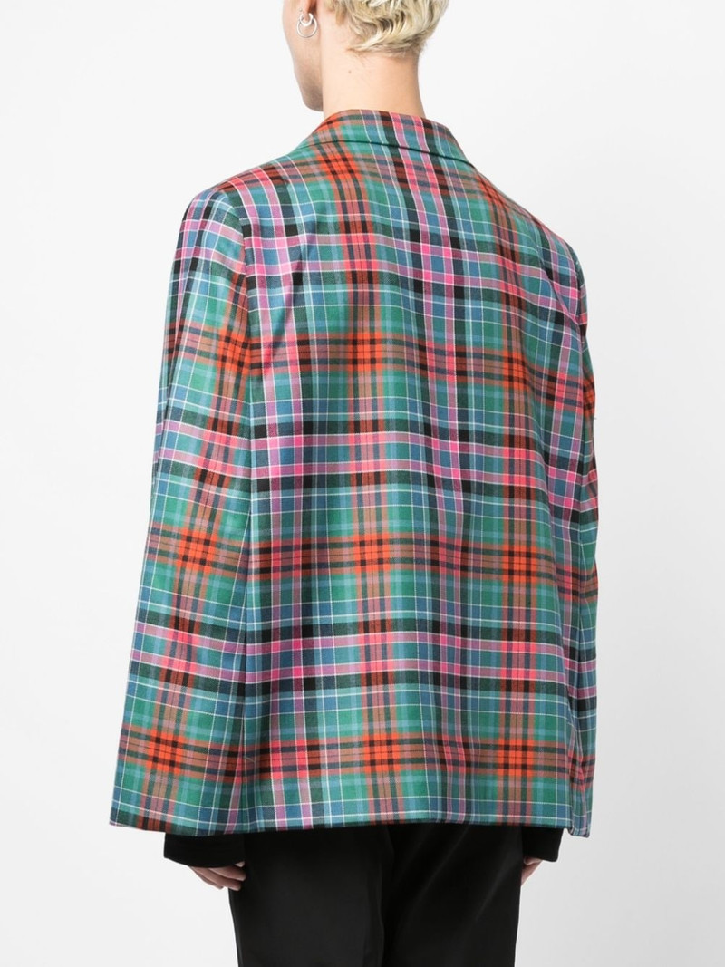 Madras-check wool blazer 4