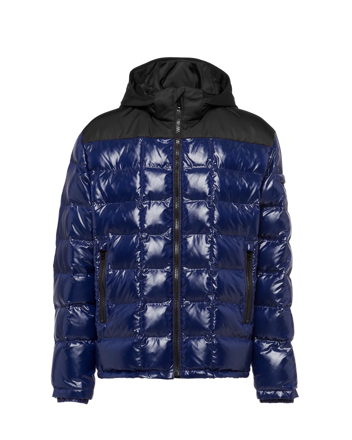 Hooded nylon down jacket - 1