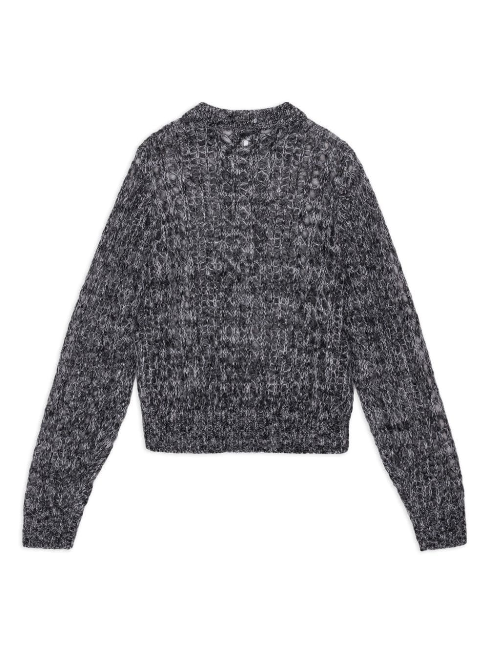 mÃ©lange-effect knitted jumper - 2