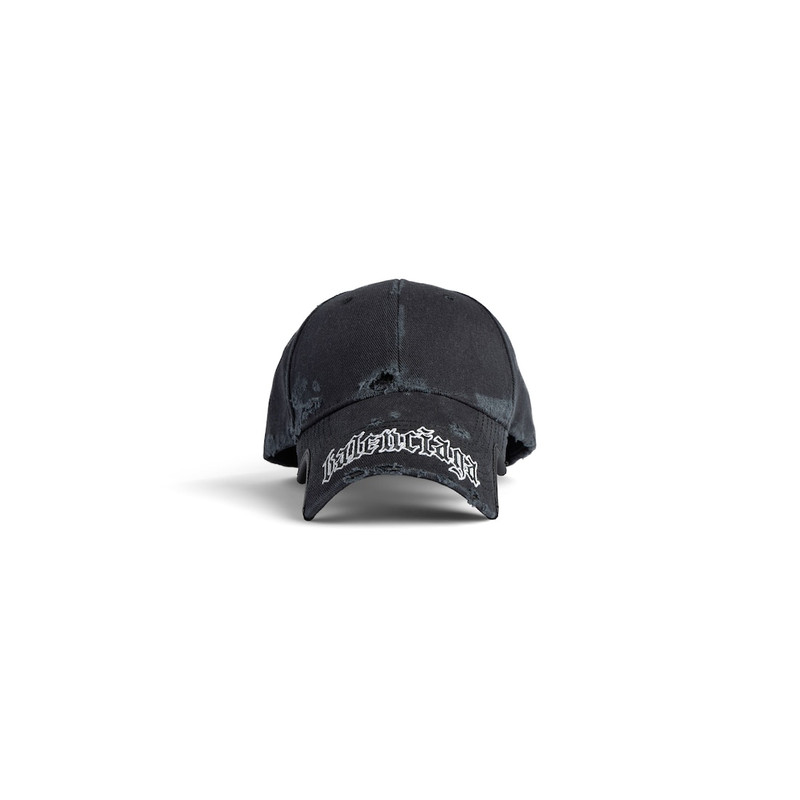 Blackletter Script Cap in Black Faded 1