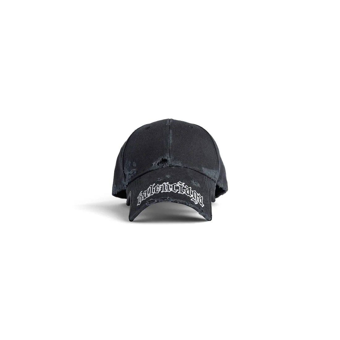 Blackletter Script Cap in Black Faded - 1