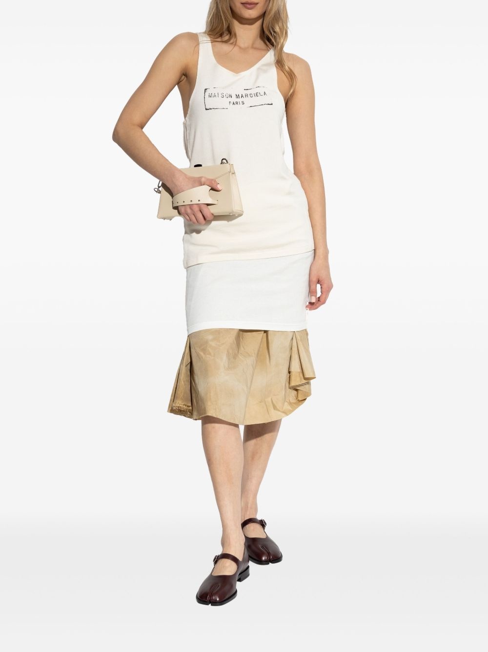 layered knee-length skirt - 2