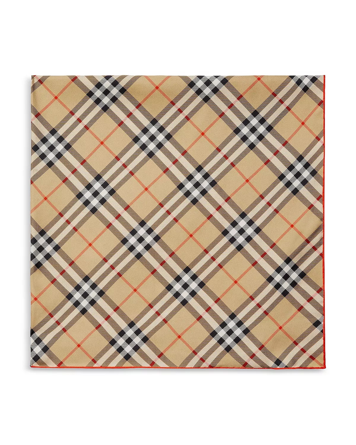 Check Silk Scarf - 1