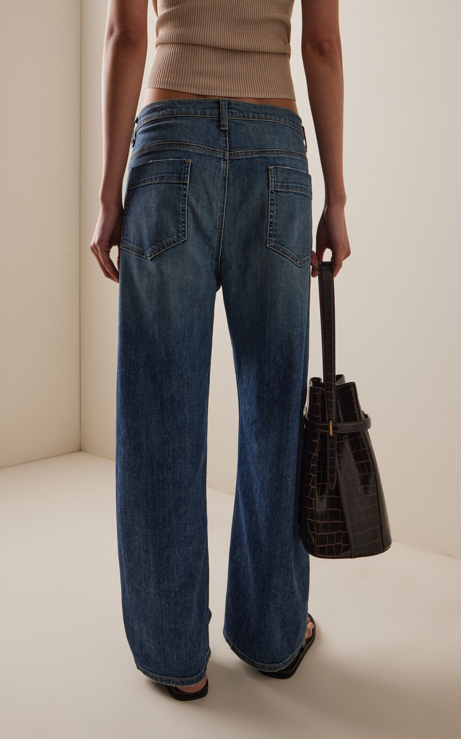 Tribeca Stretch Mid-Rise Barrel-Leg Jeans blue - 4
