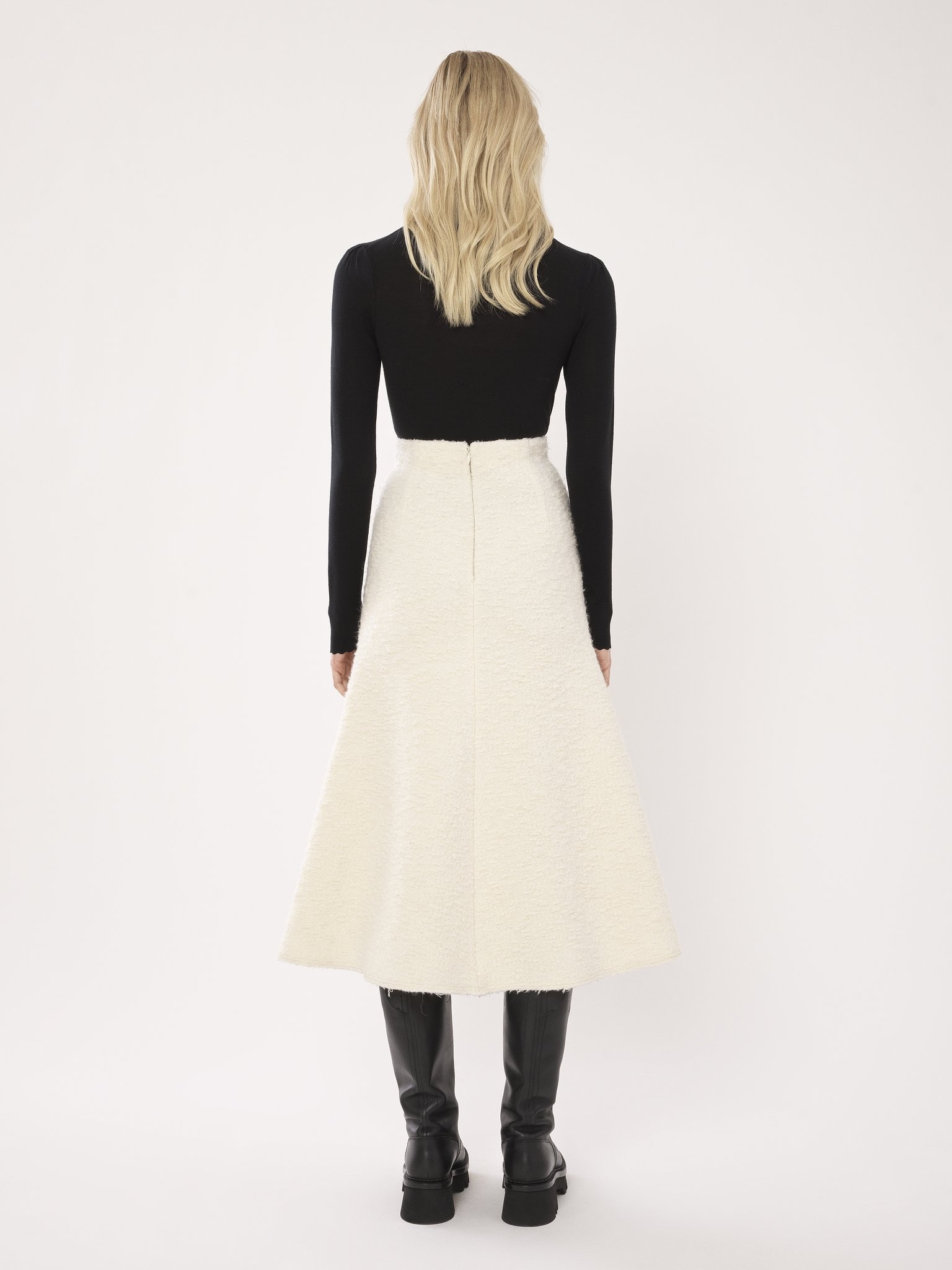 FLARED MIDI SKIRT - 5