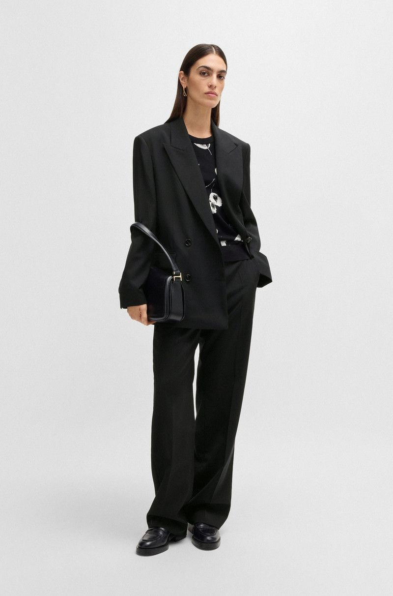 BOSS OVERSIZE-FIT DOUBLE-BREASTED BLAZER IN VIRGIN WOOL outlook