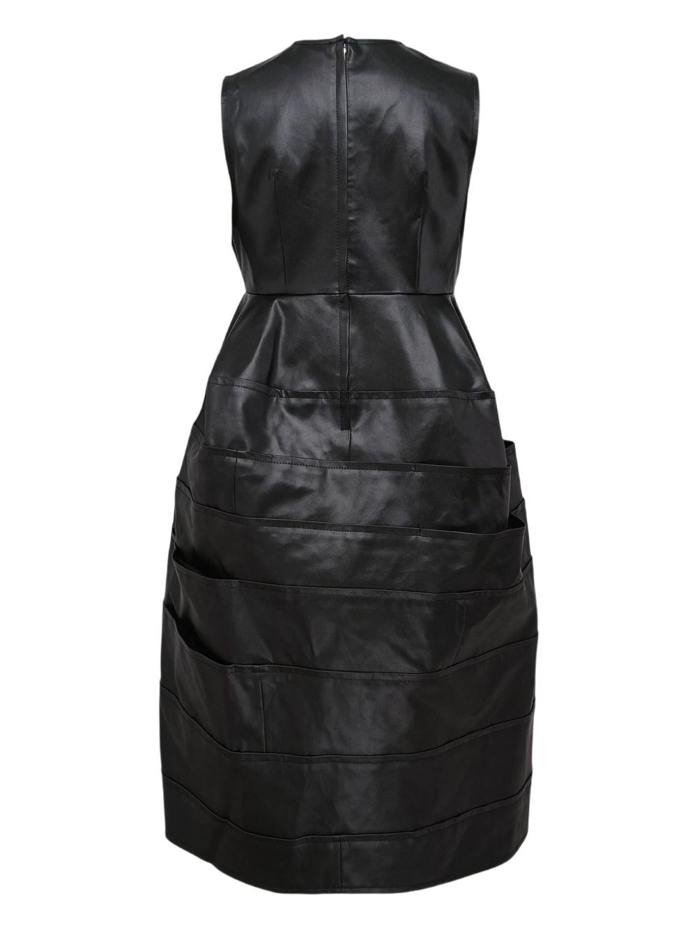 layered satin midi dress - 2