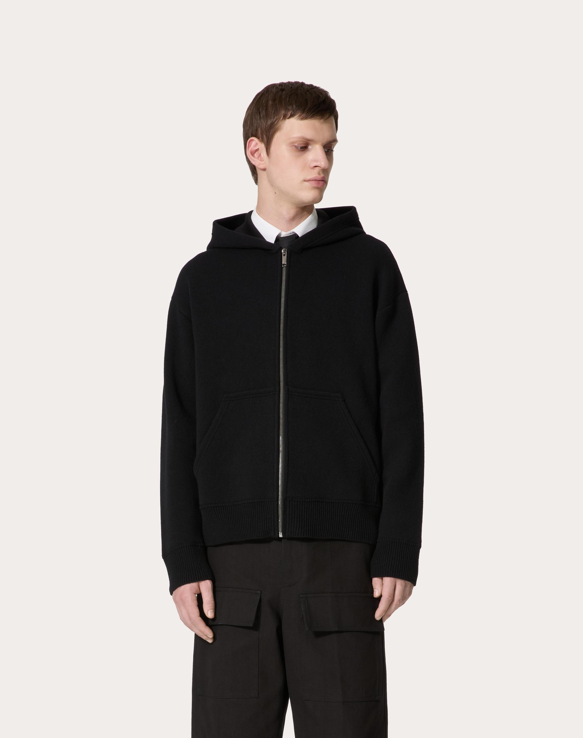 HOODED WOOL SWEATSHIRT - 3