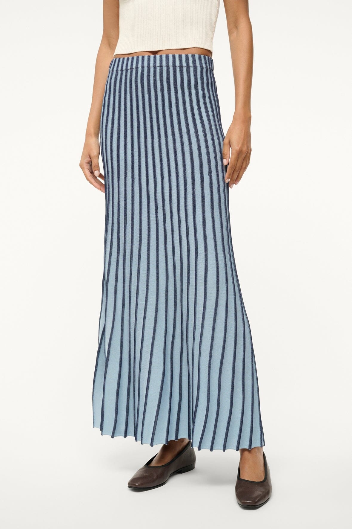 STAUD ALEIDA SKIRT NAVY CLEAR BLUE - 4