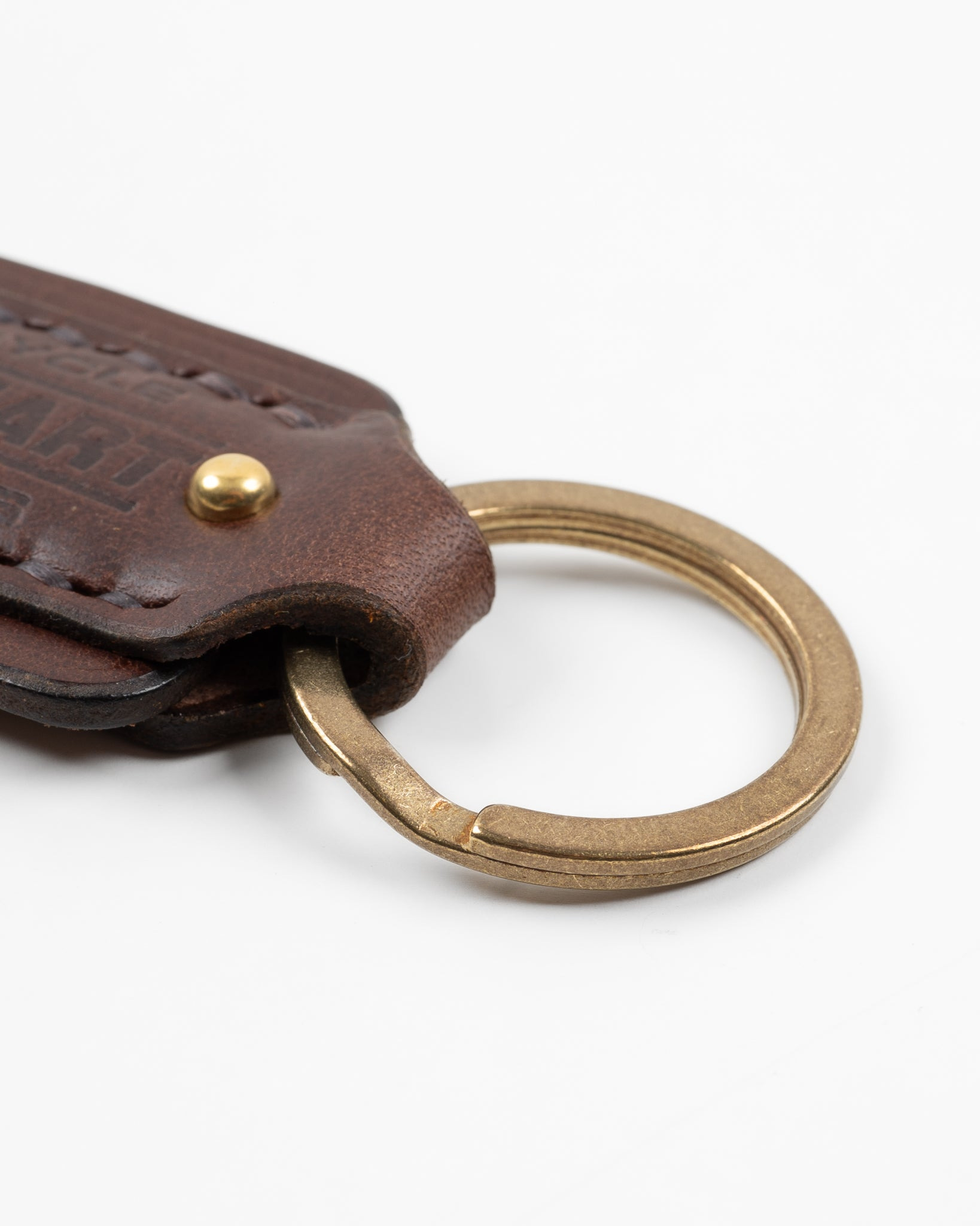 IHG-067-BRN Buttero Leather Key Ring w/Embossed Iron Heart Logo - Brown - 5