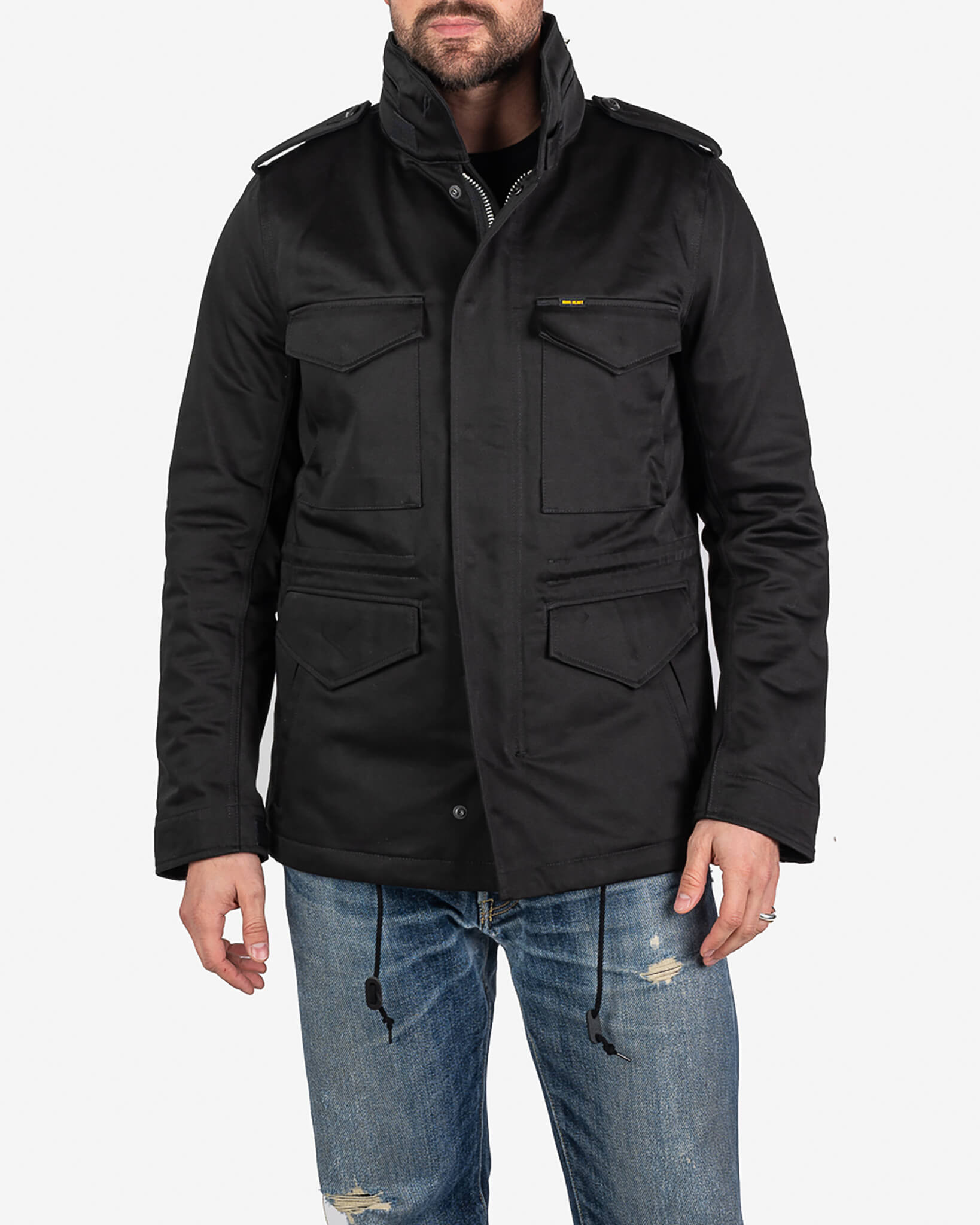 IHM-27-BLK Sateen M65 Field Jacket - Black - 2