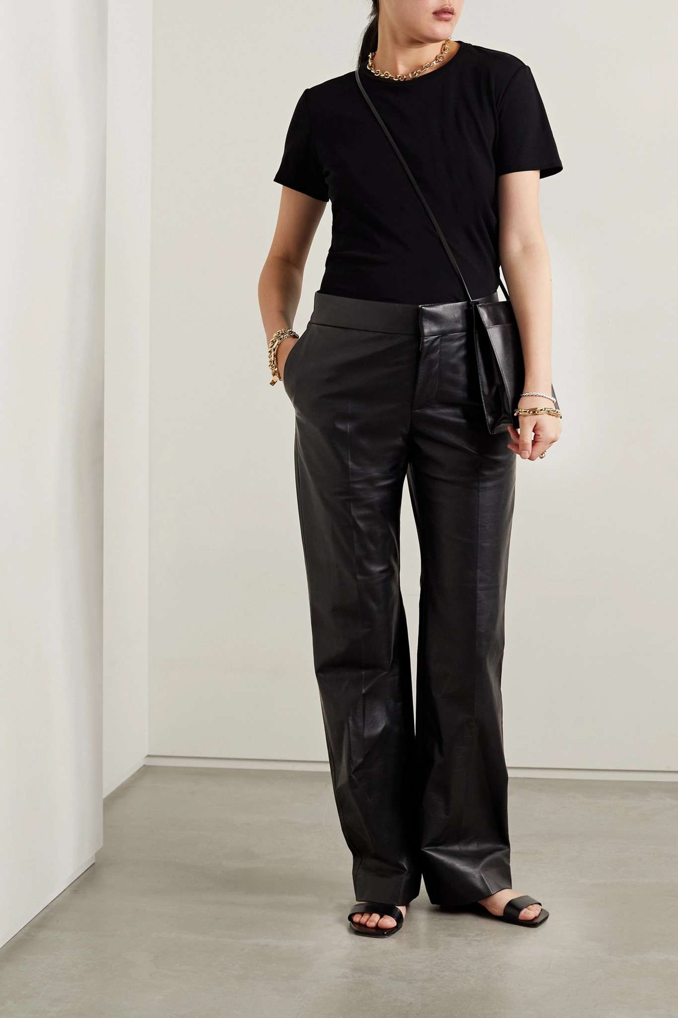 Baer flared leather pants - 2