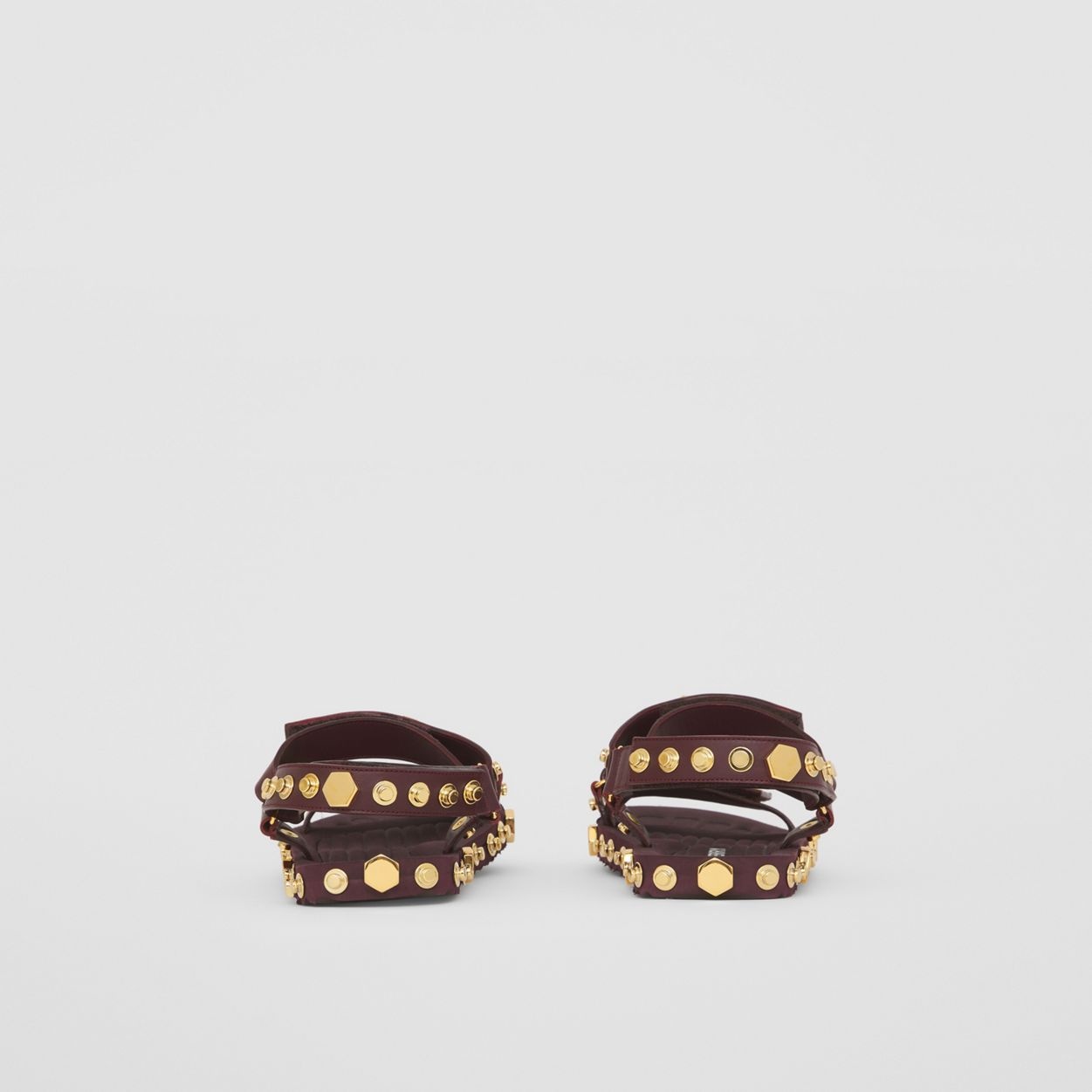 Studded Leather Sandals - 5
