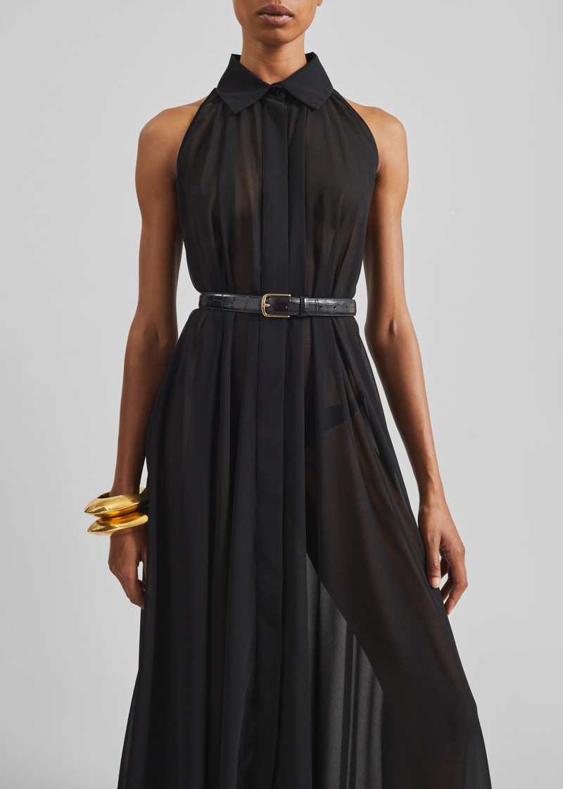 Sukie Sheer Halterneck Dress - Black 5
