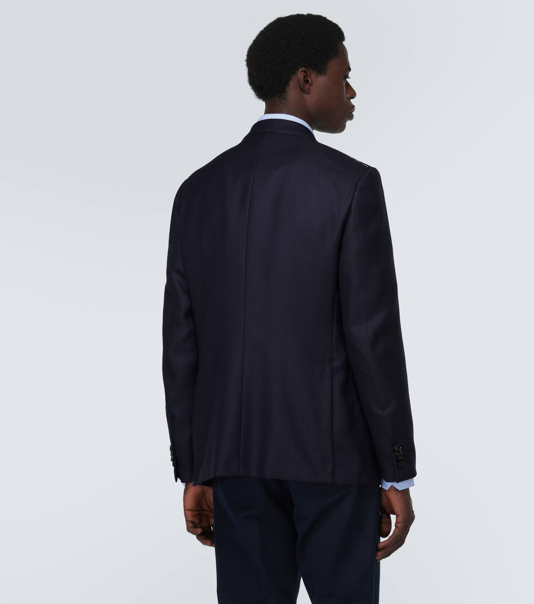 Single-breasted cashmere and silk blazer - 4