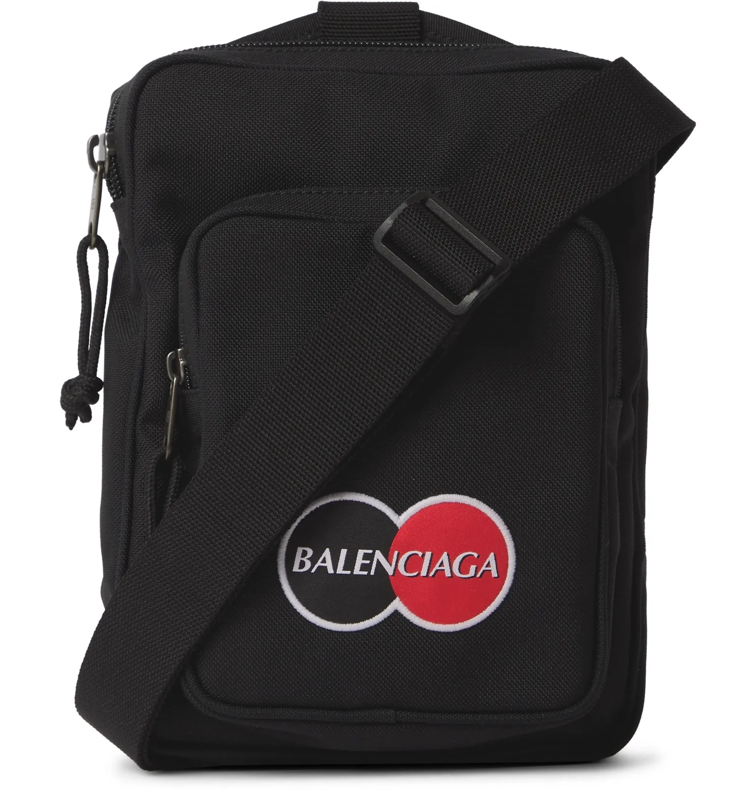 Logo-Appliquéd Canvas Messenger Bag - 1