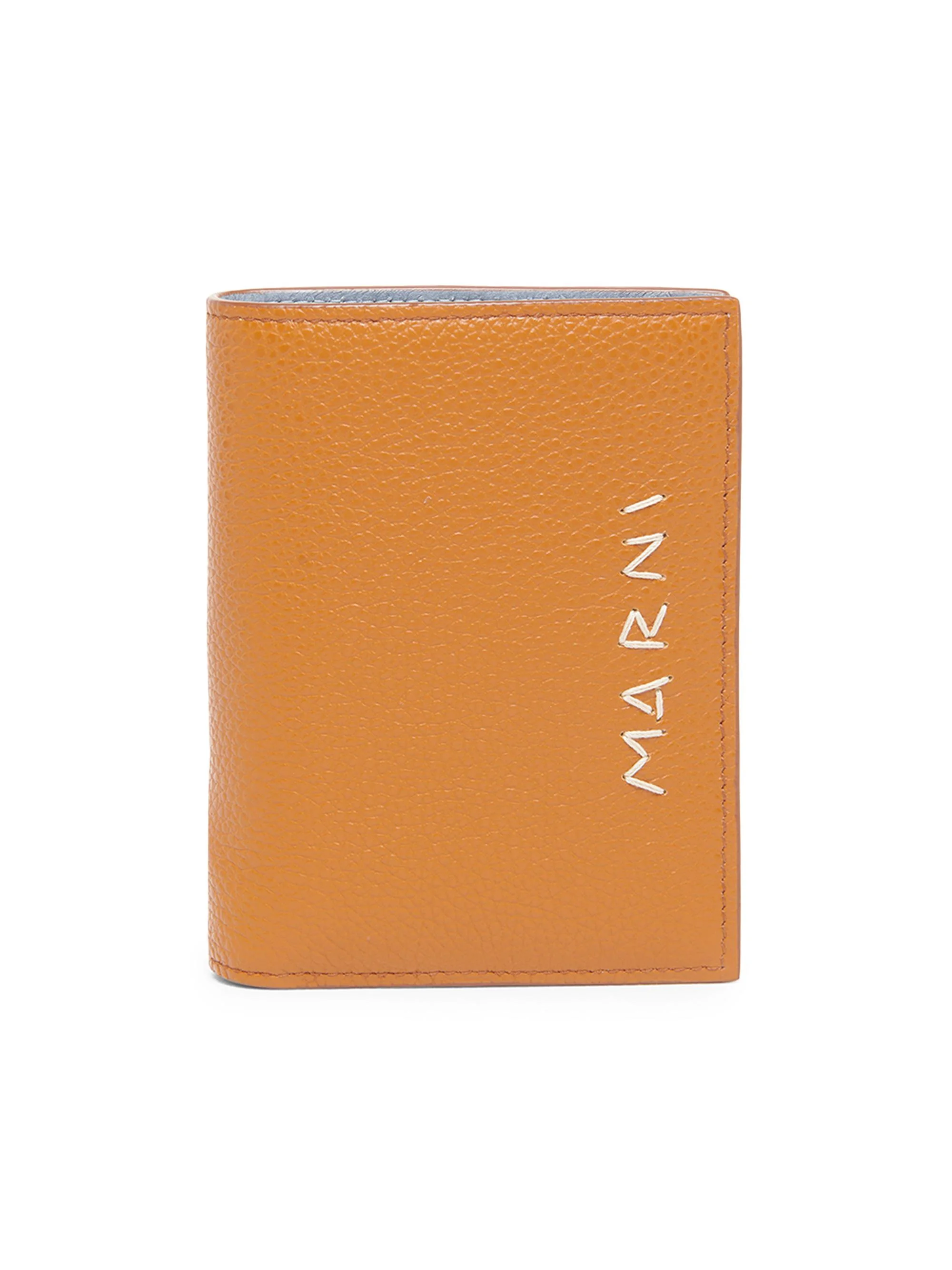 Men's Leather Bifold Wallet - Brick - 1