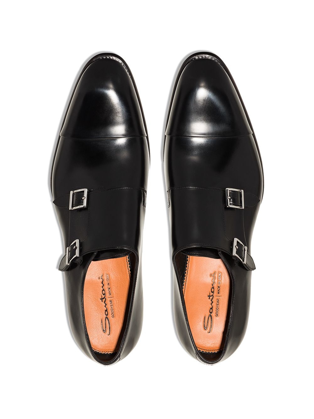 Carter leather monk shoes - 4