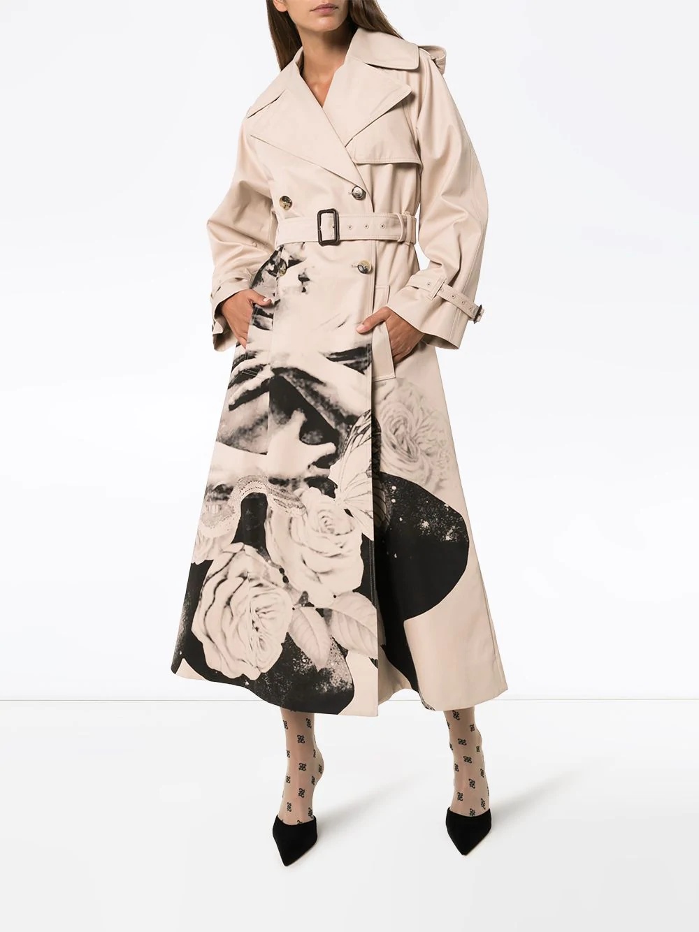 x Undercover Graphic Lovers print trench coat - 3