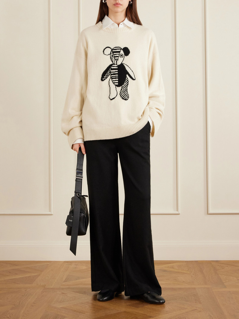The Elder Statesman Teddy Intarsia-knit Cashmere Sweater outlook