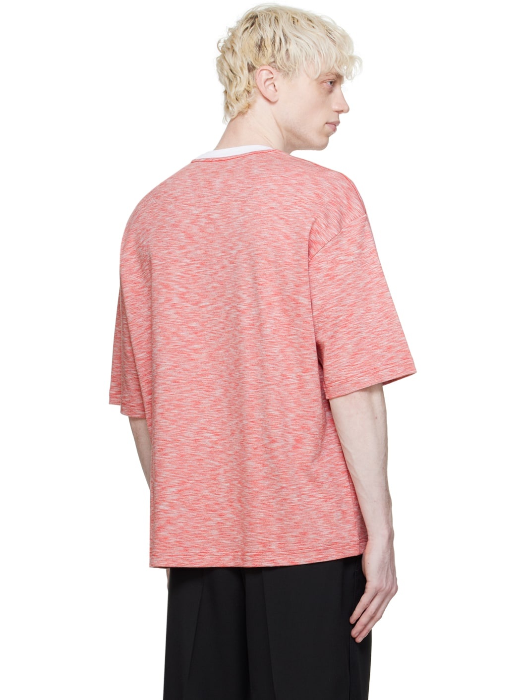 Red Heathered-Effect T-Shirt - 3