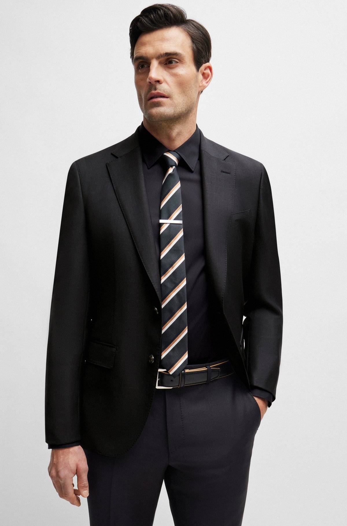 SLIM-FIT SHIRT IN POPLIN WITH STRETCH - 6
