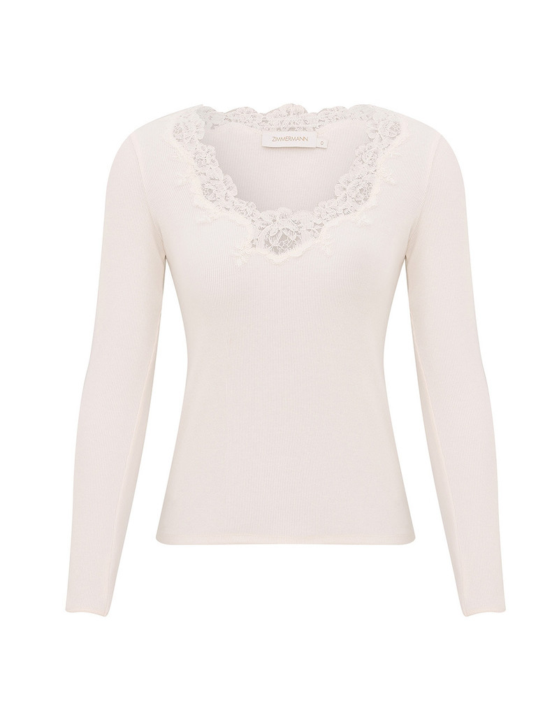 LACE TRIM TEE 1