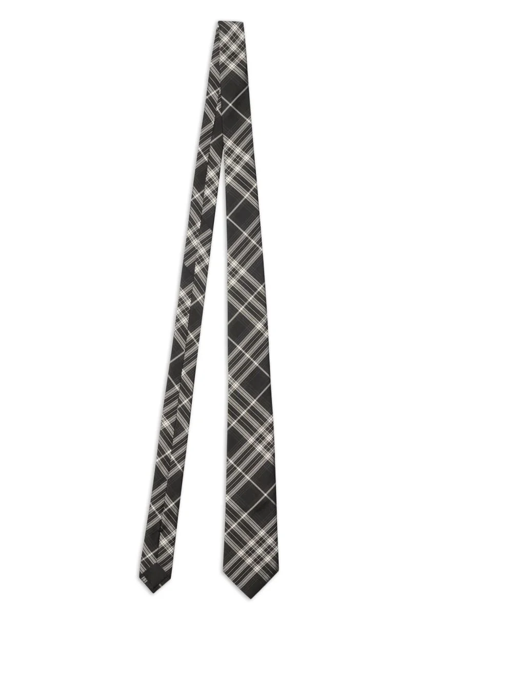 check silk tie - 1