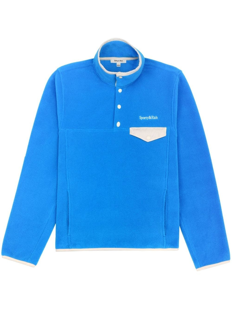 logo-embroidered 양털 스웨터 1