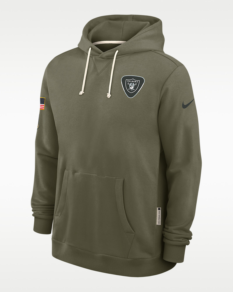 Las Vegas Raiders Salute to Service Sideline Dominant Force Men's Nike Dri-FIT NFL Pullover Hoodie 1