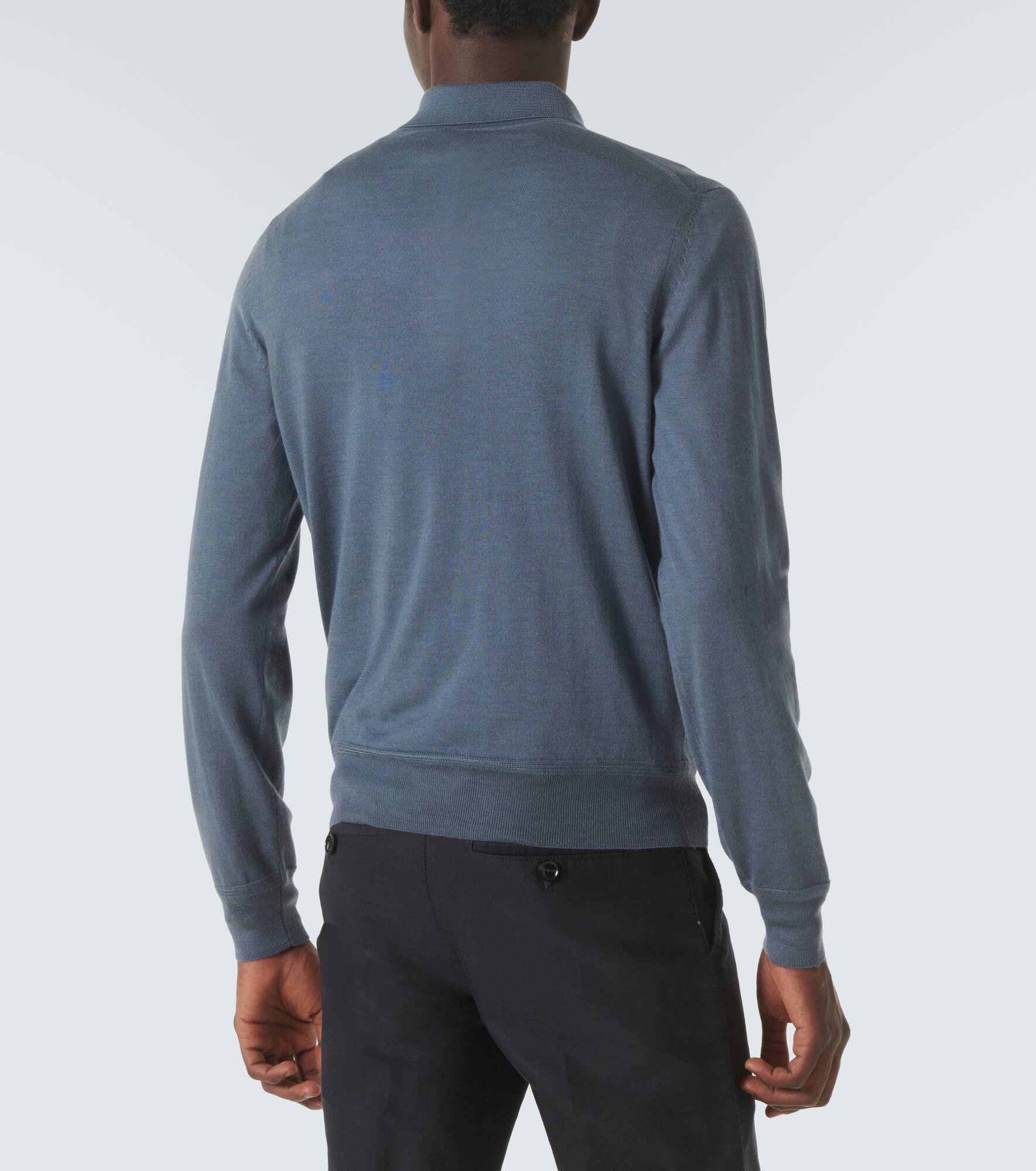 Cashmere and silk polo shirt - 4