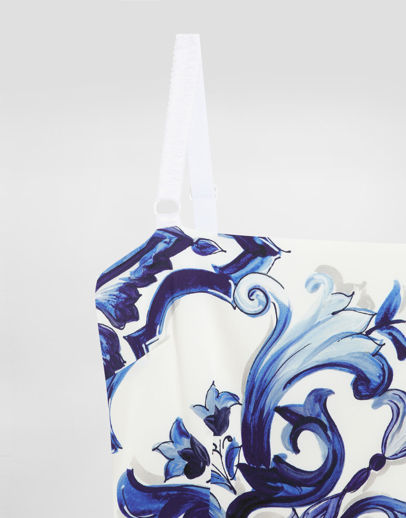 Majolica-print silk dress 6