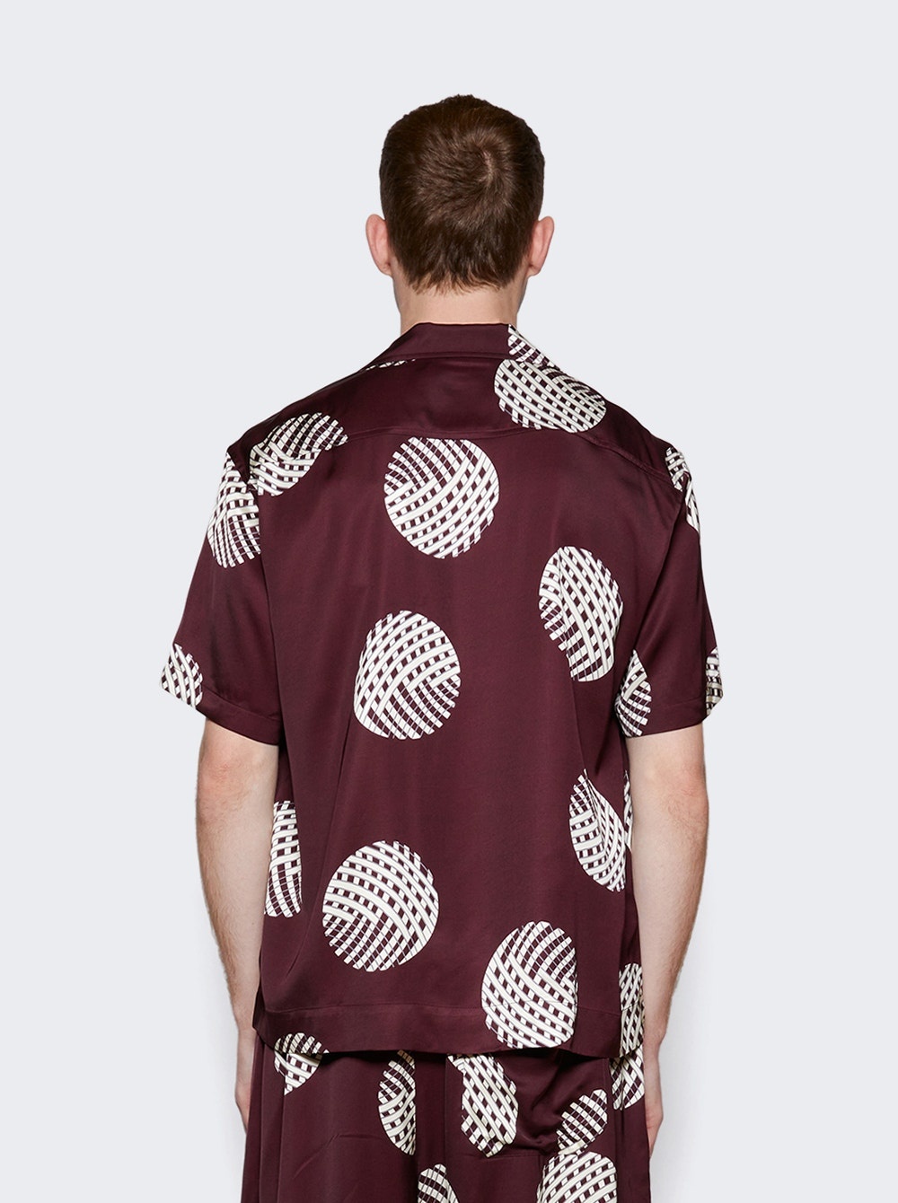 Lattice Sphere Shirt Burgundy - 5