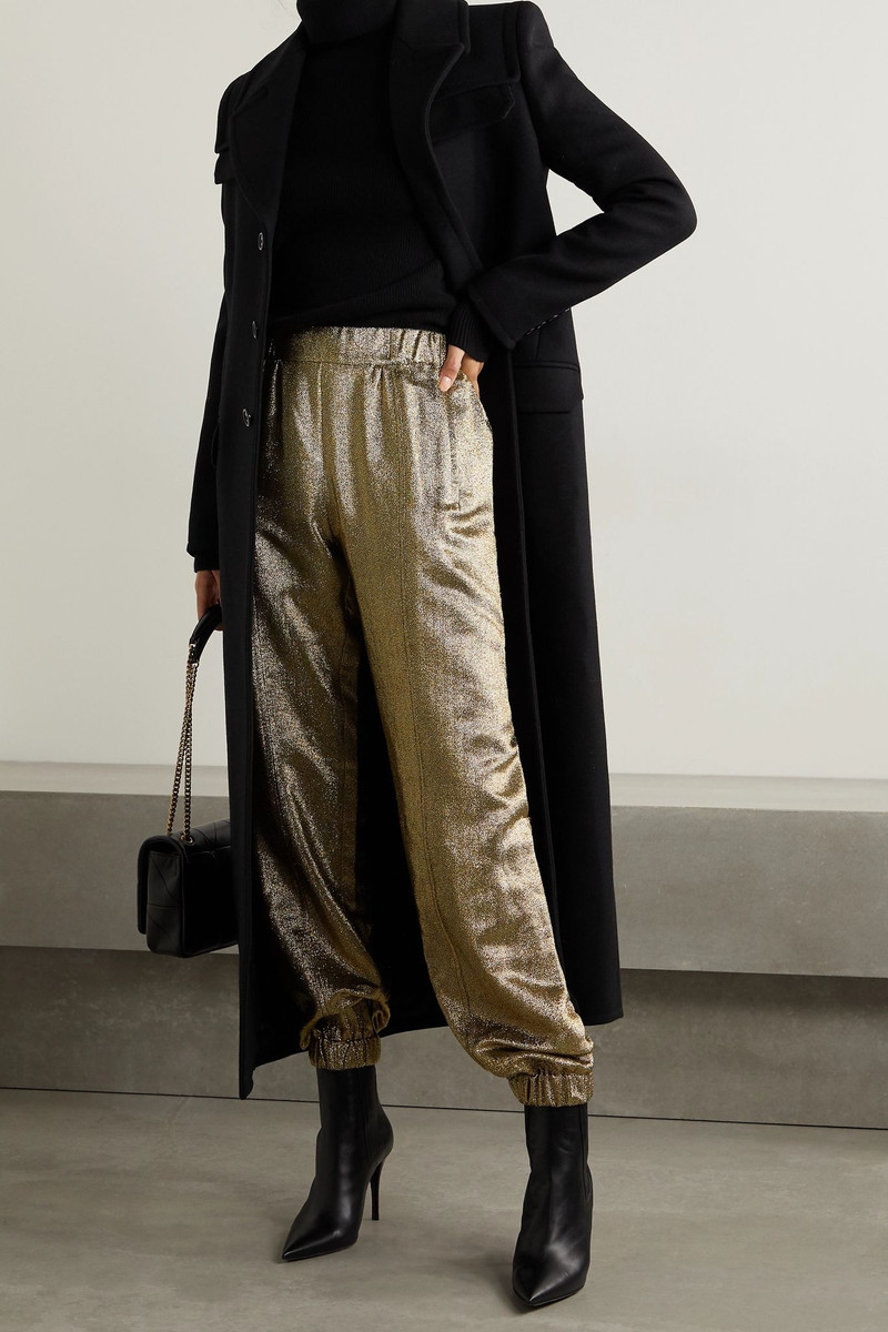 SAINT LAURENT Lurex track pants outlook