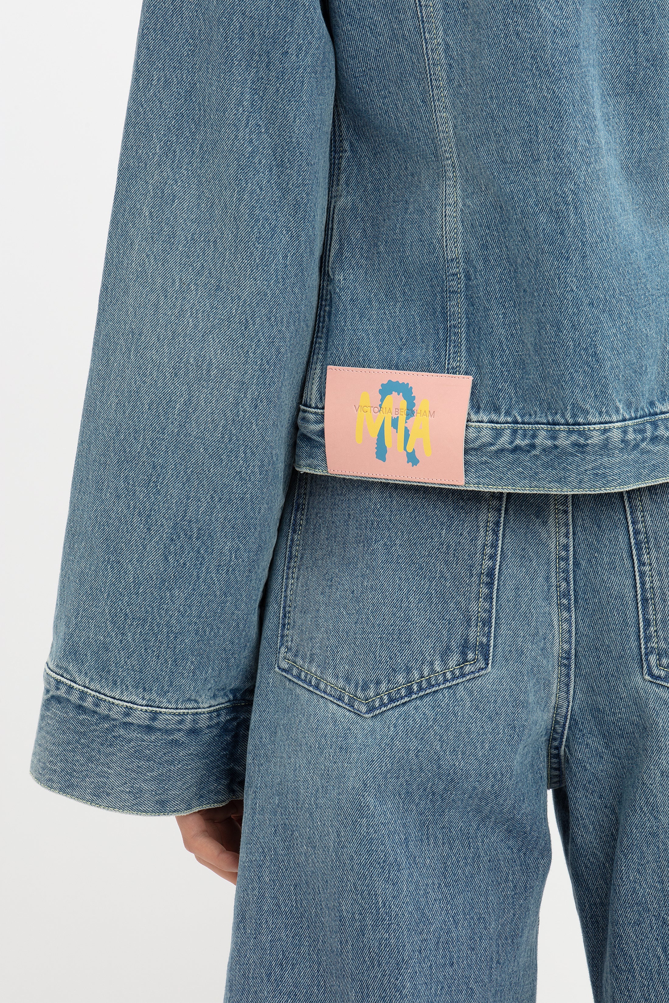 Mia Regan x VB Denim Jacket in Classic Blue Wash - 5