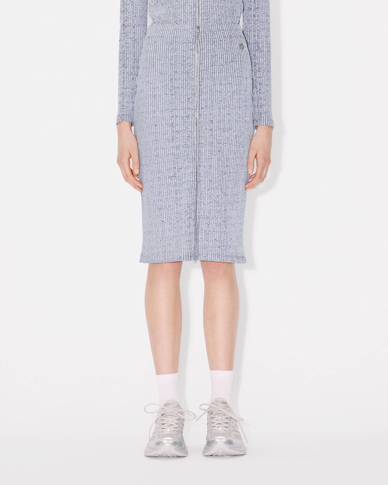 Bicolor rib zipped skirt 4