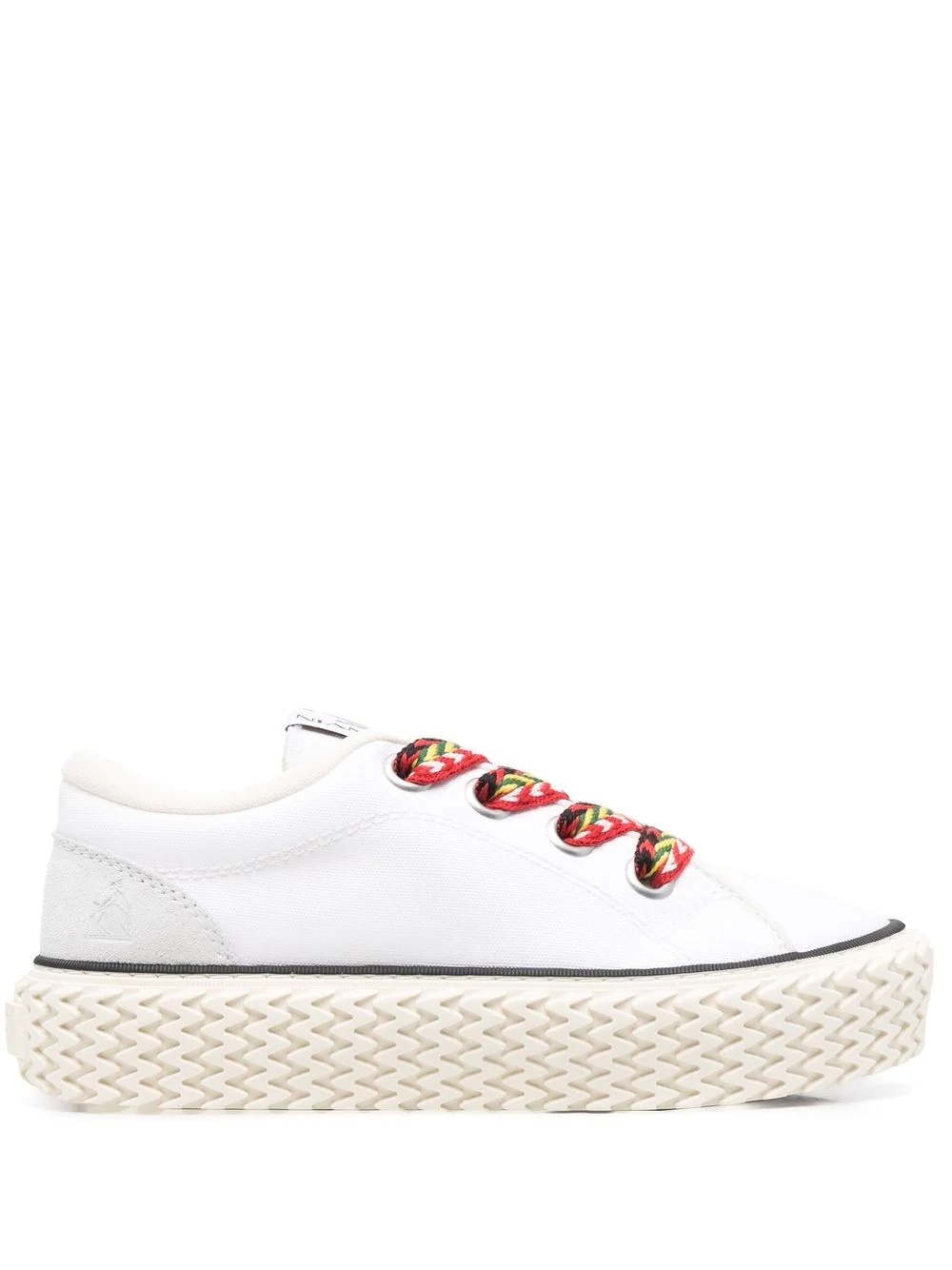 platform leather low-top sneakers - 2