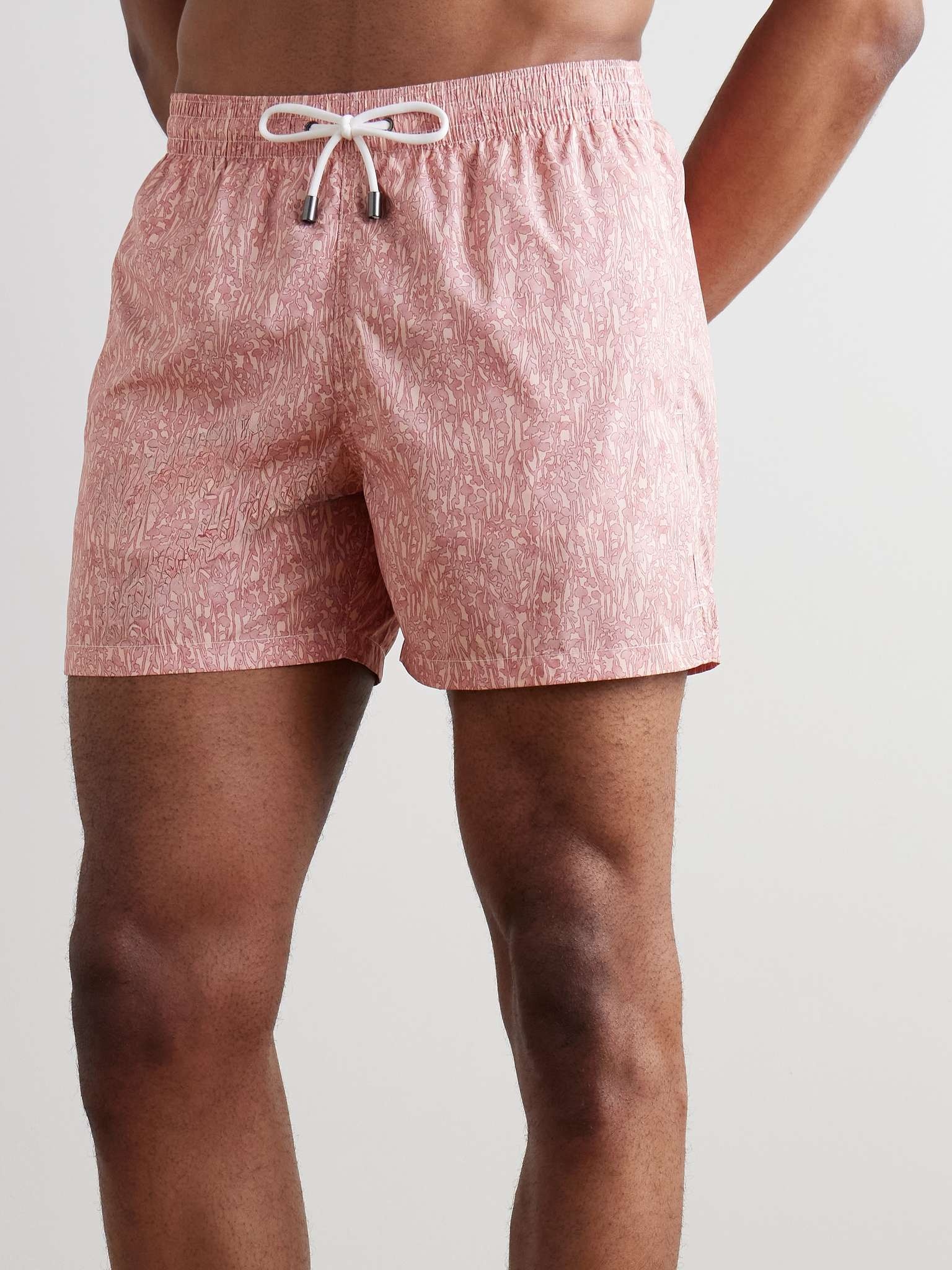 Straight-Leg Mid-Length Printed Swim Shorts - 2