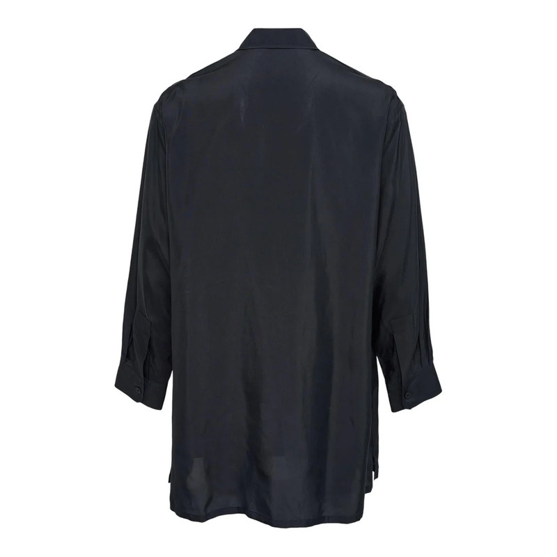 Yohji Yamamoto Open Collar Shoulder Pleats Blouse outlook
