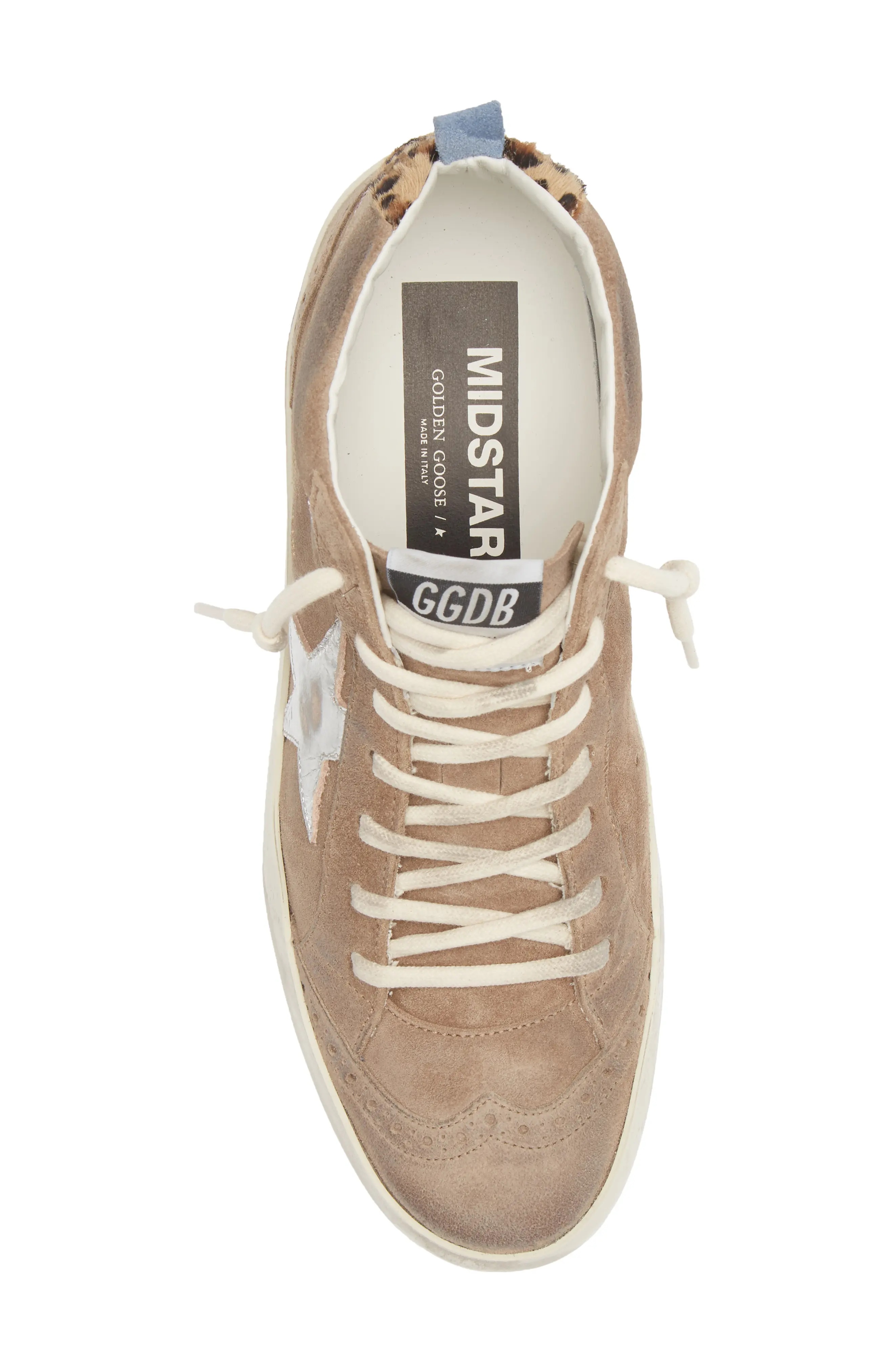 Mid Star Glitter Sneaker in Brown/Leo/Silver - 5