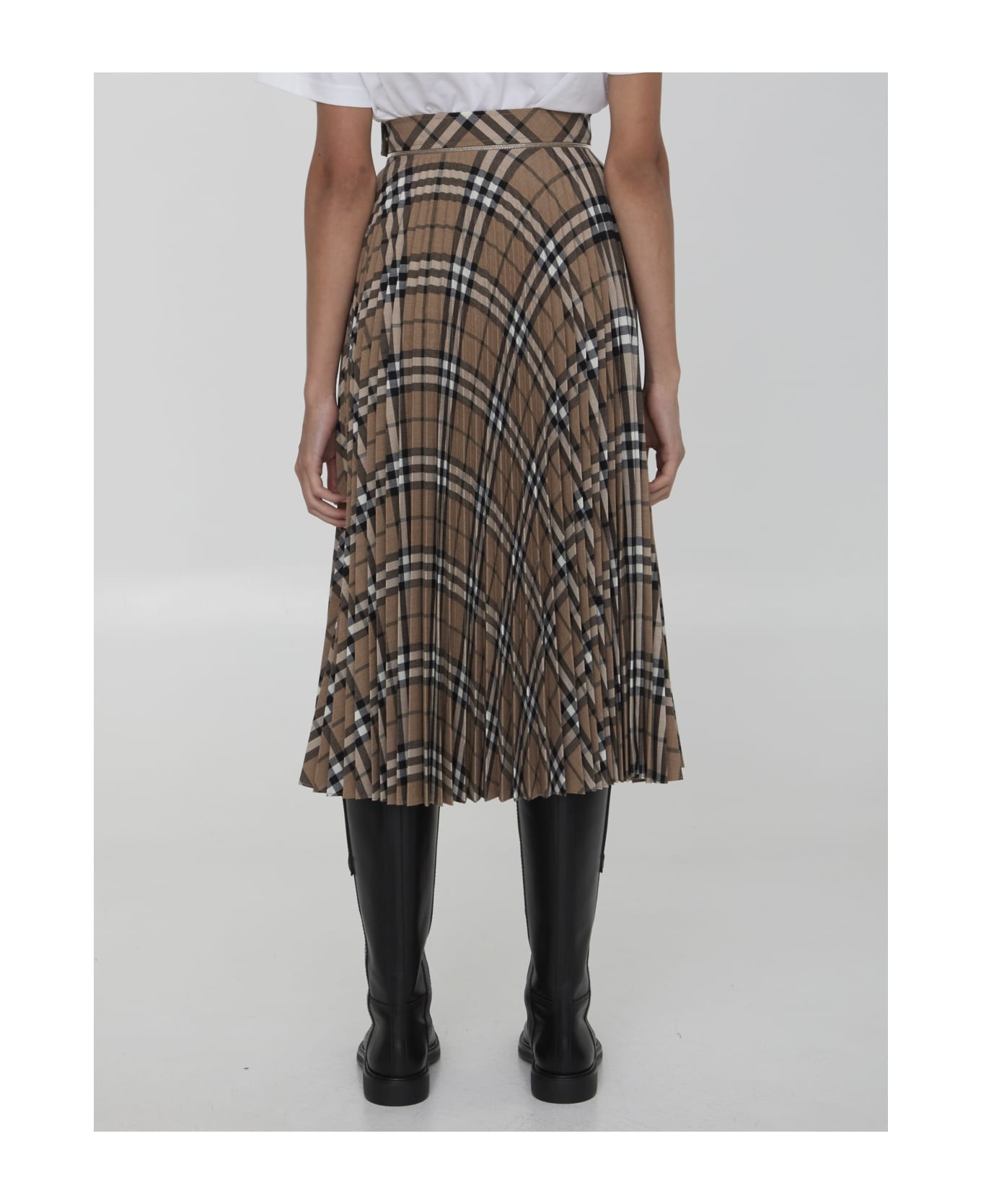 Check Pleated Skirt - 4